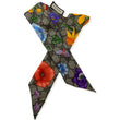 GUCCI Floral Print Monogram Silk Twilly Scarf Multicolor