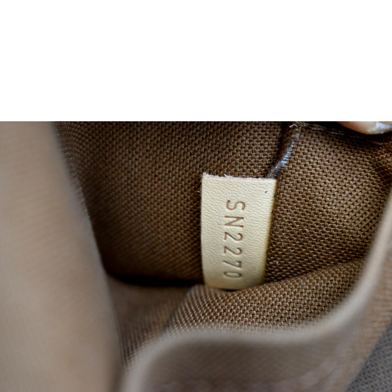 Alma bb cloth handbag Louis Vuitton Brown in Cloth - 19559384