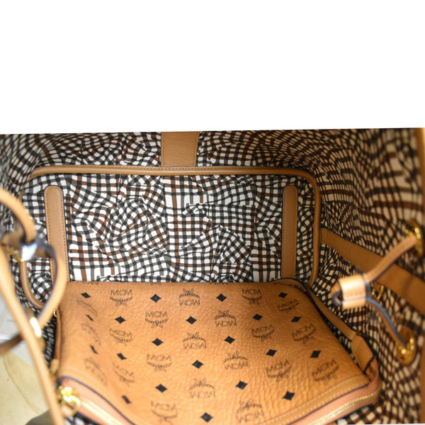 MCM Reversible Liz Medium Visetos Canvas Tote Bag Cognac