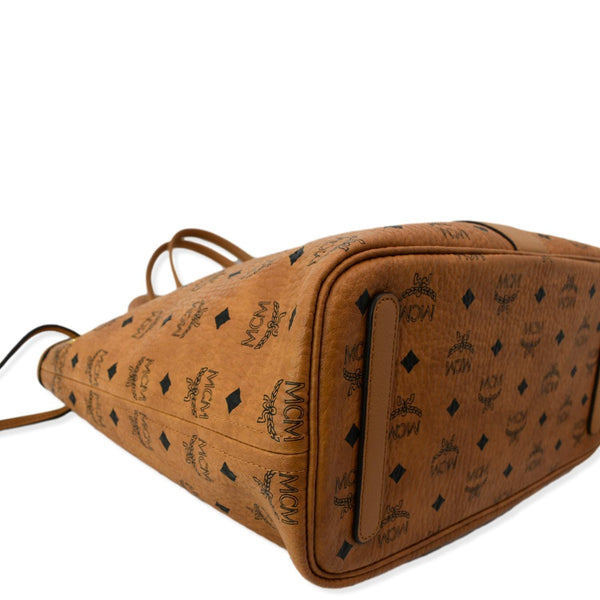 MCM Reversible Liz Medium Visetos Canvas Tote Bag Cognac