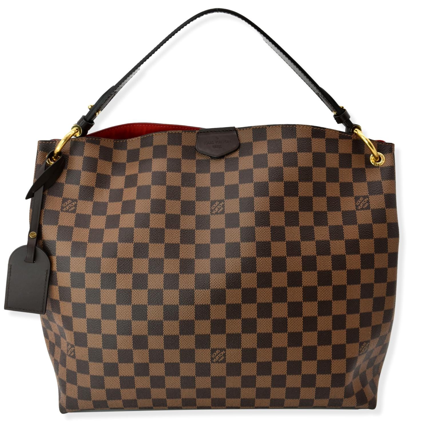 Louis Vuitton Graceful MM Damier Ebene Shoulder Bag Brown
