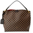 Louis Vuitton Graceful MM Damier Ebene Shoulder Bag Brown