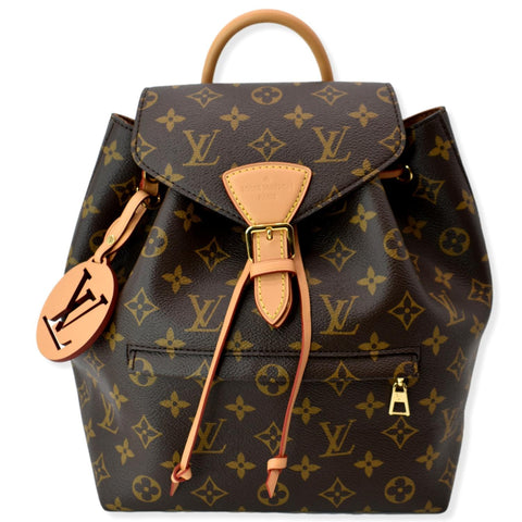 LOUIS VUITTON Montsouris PM Monogram Canvas Backpack Brown
