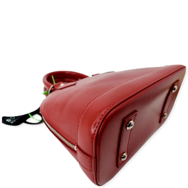 LOUIS VUITTON Alma BB Epi Leather Satchel Crossbody Bag Red