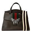 Gucci Butterfly Linea Leather Large Top Handle Shoulder Bag