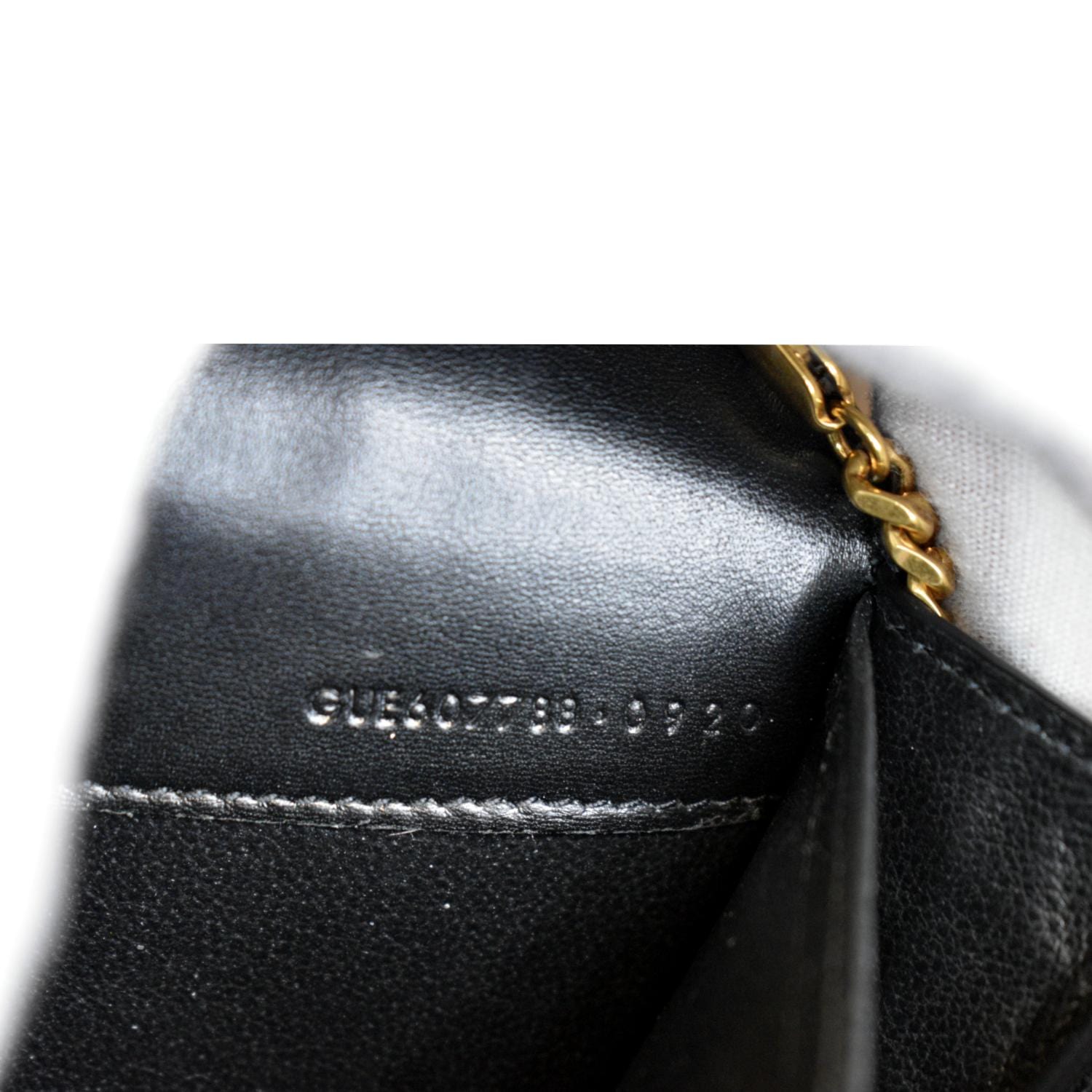 Saint Laurent Uptown Leather Clutch - Black Croc/Gold