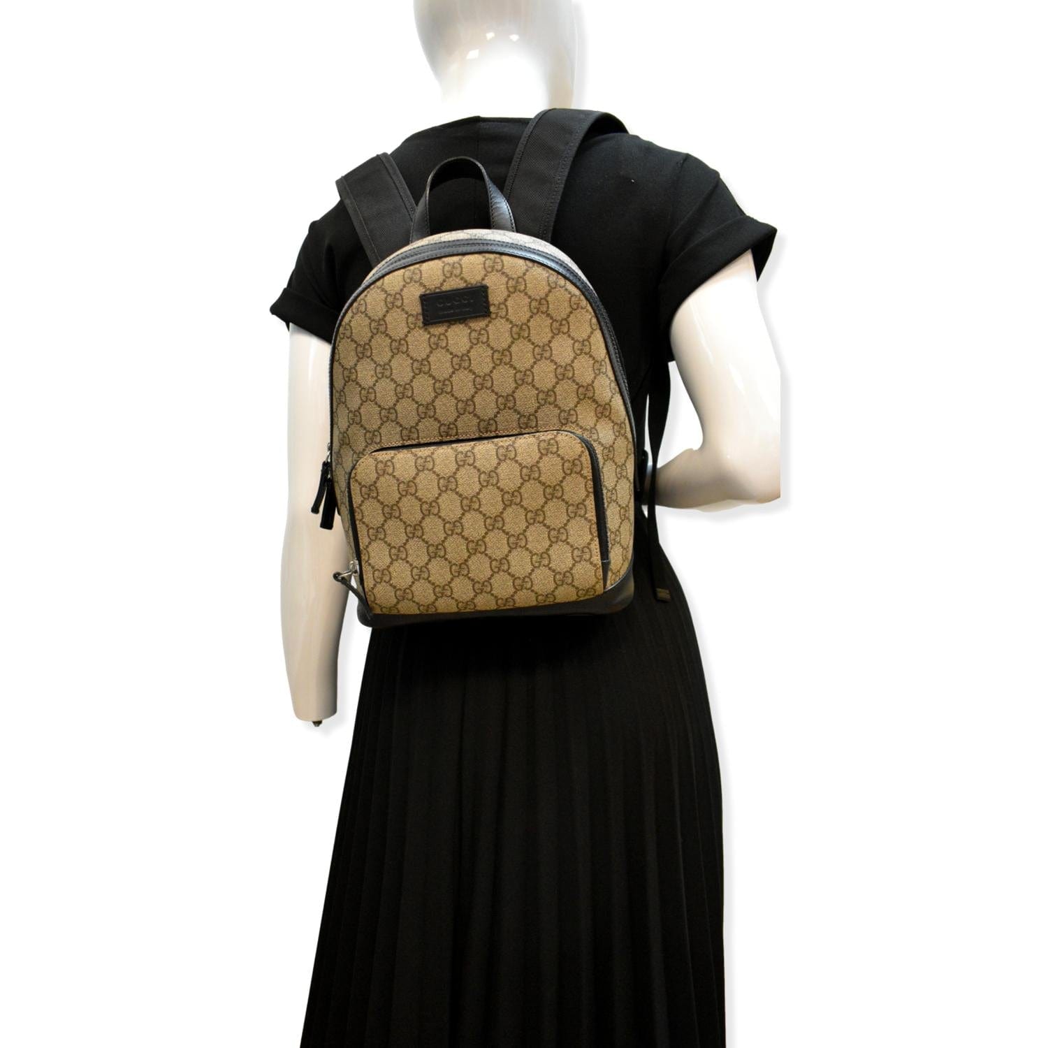 gucci supreme backpack mini GUCCI Eden Small GG Monogram Supreme Backpack Beige 429020