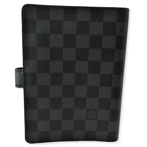 LOUIS VUITTON Damier Graphite Agenda MM Wallet Black