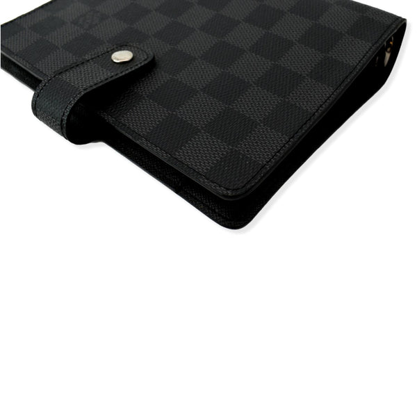 LOUIS VUITTON Damier Graphite Agenda MM Wallet Black