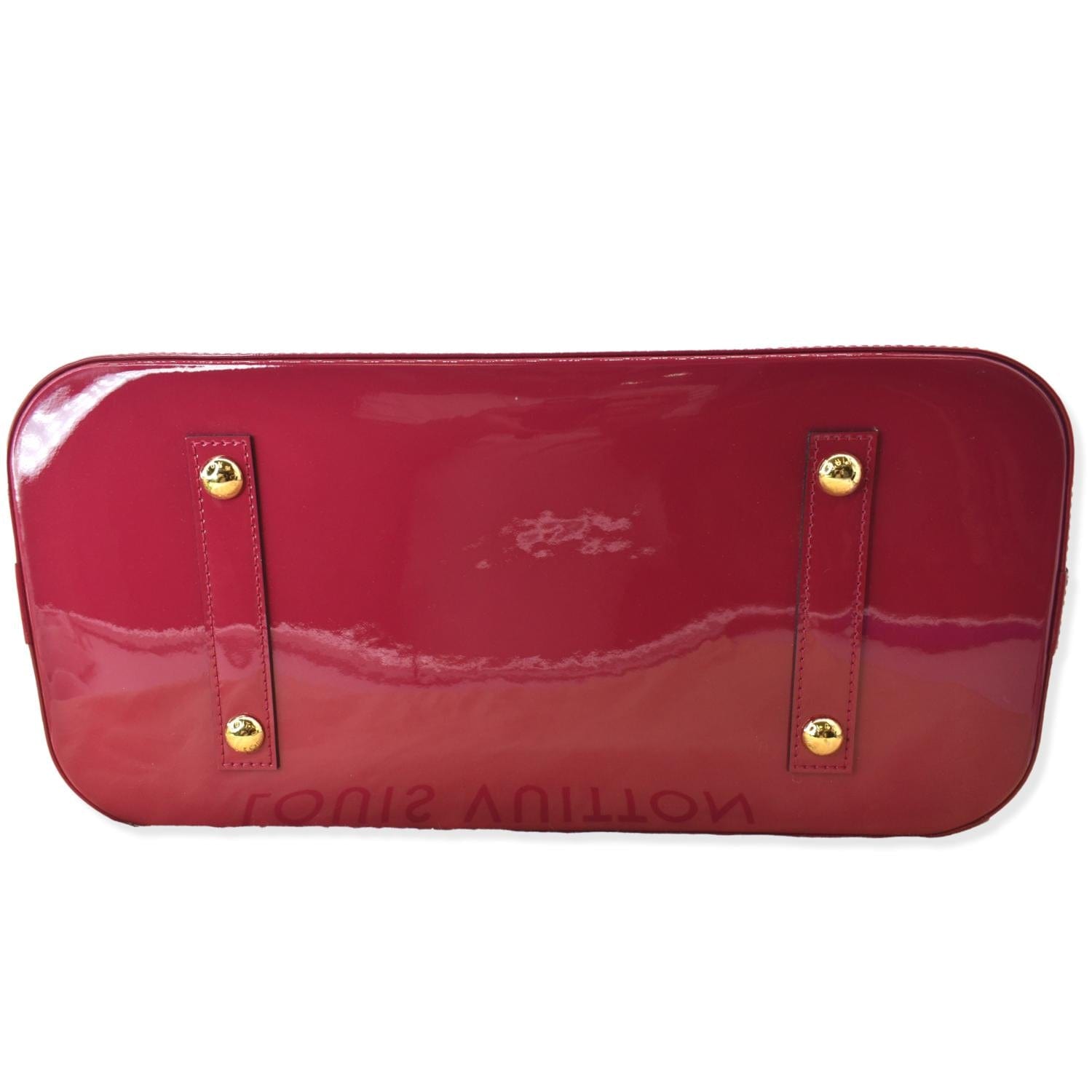 LOUIS VUITTON c.2015 “Clemence” Red Monogram Vernis Patent Leather