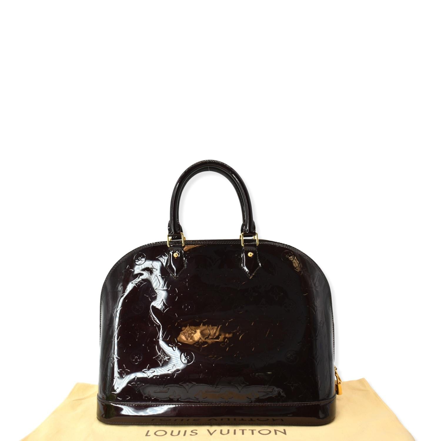 Alma patent leather handbag Louis Vuitton Burgundy in Patent
