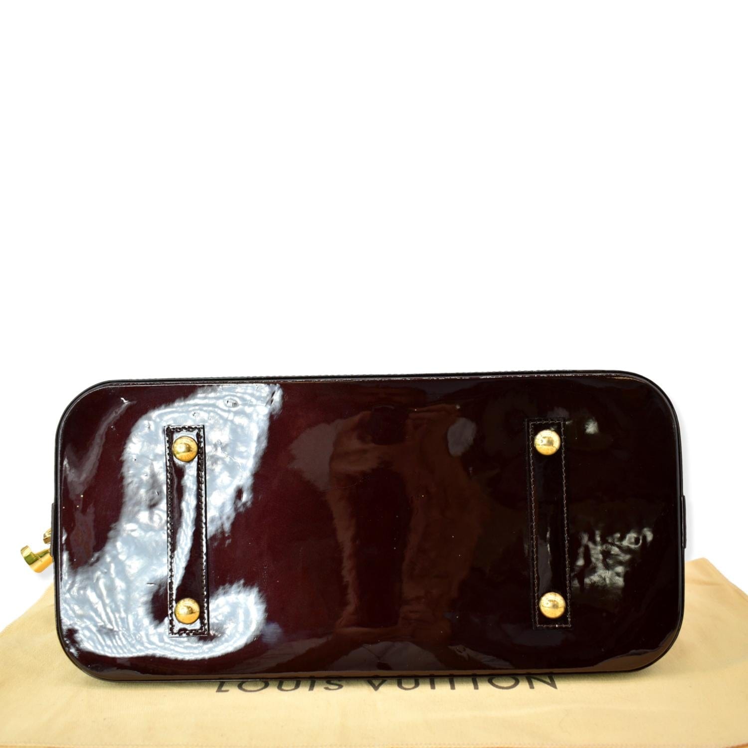 Alma patent leather handbag Louis Vuitton Burgundy in Patent leather -  29214911
