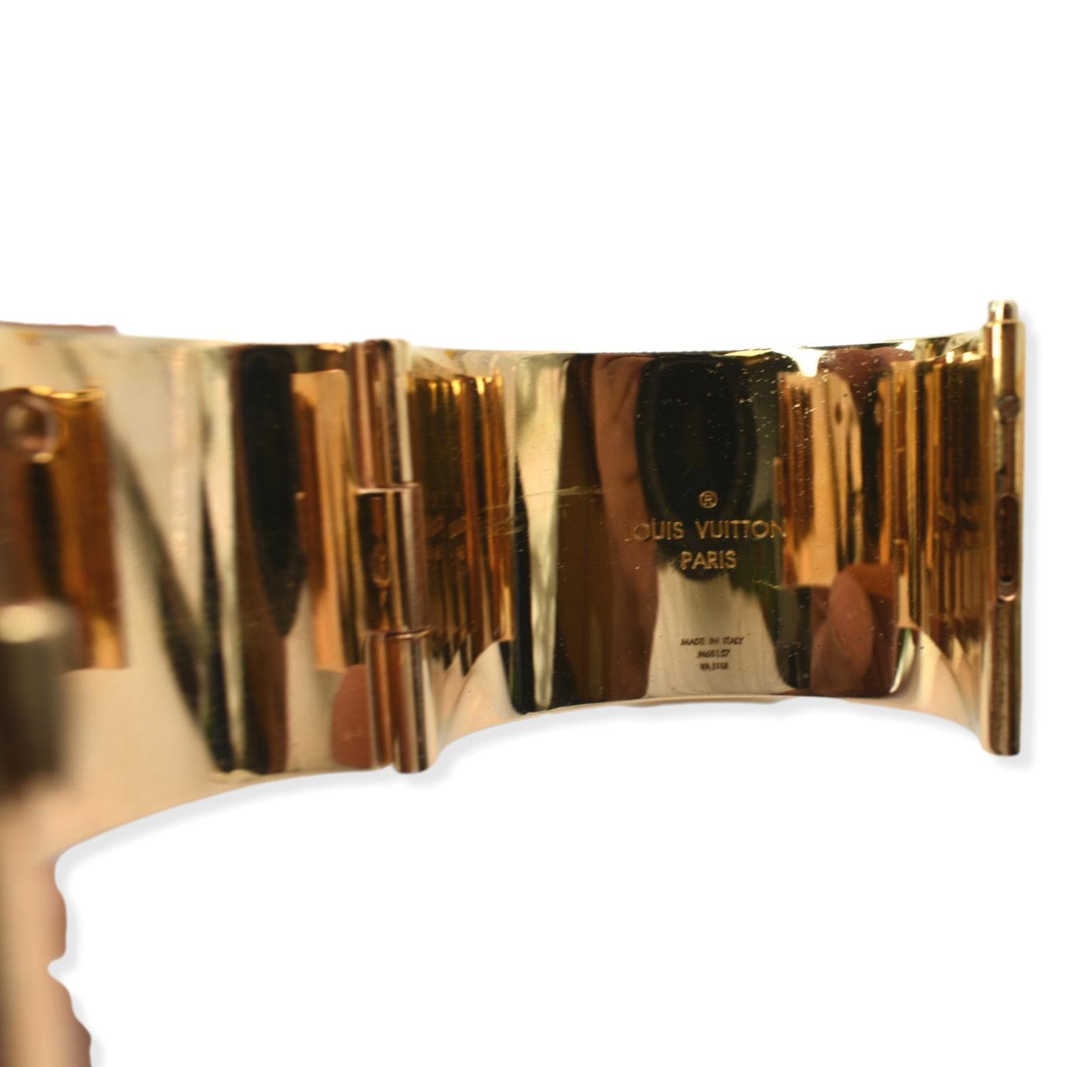 Louis Vuitton - Gold Tone Essential V Detail Bracelet