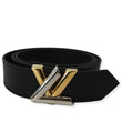 LOUIS VUITTON Twist Epi Leather Belt Black 90/36