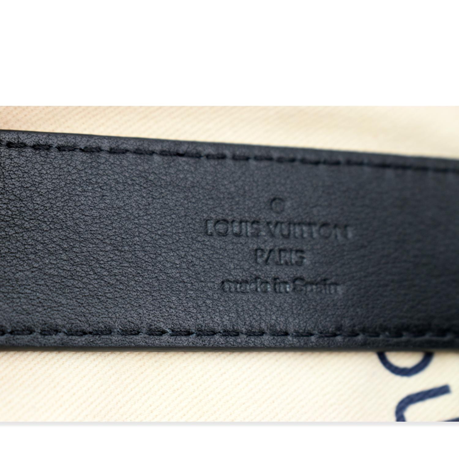Twist leather belt Louis Vuitton Black size 75 cm in Leather - 31827336