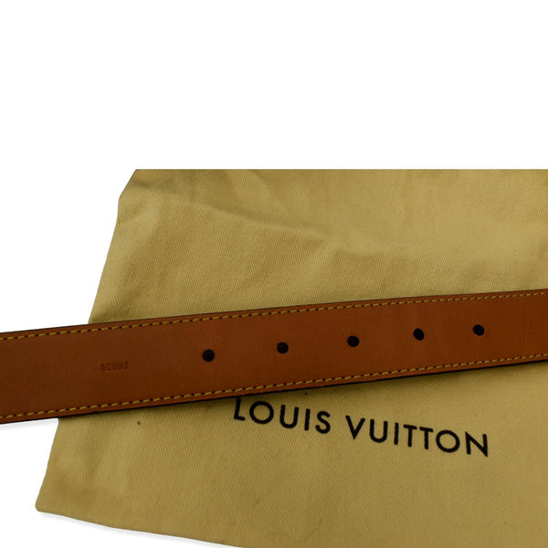 LOUIS VUITTON Essential V Damier Ebene Belt Brown