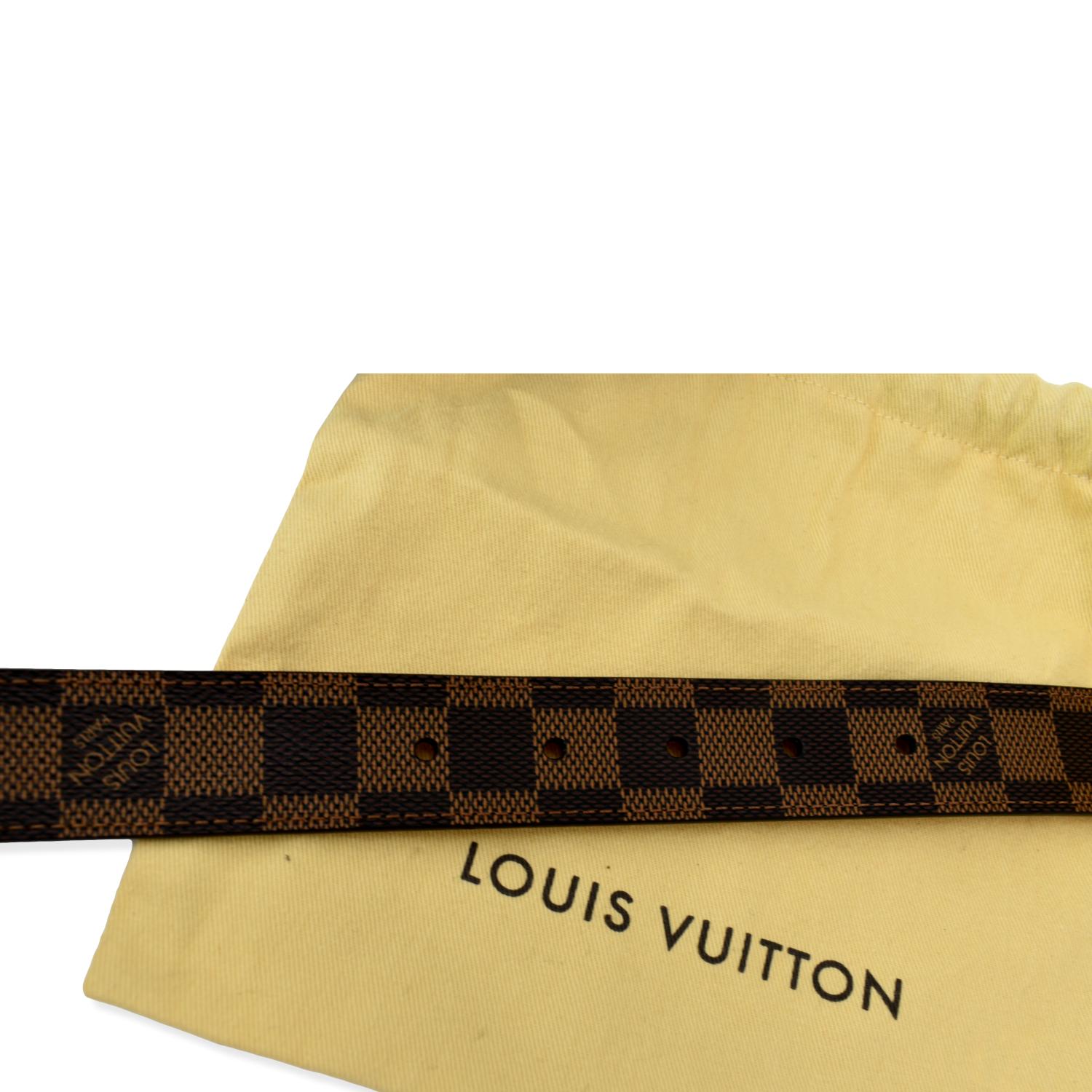 Louis Vuitton - Essential V Damier Ebene Canvas Belt 85