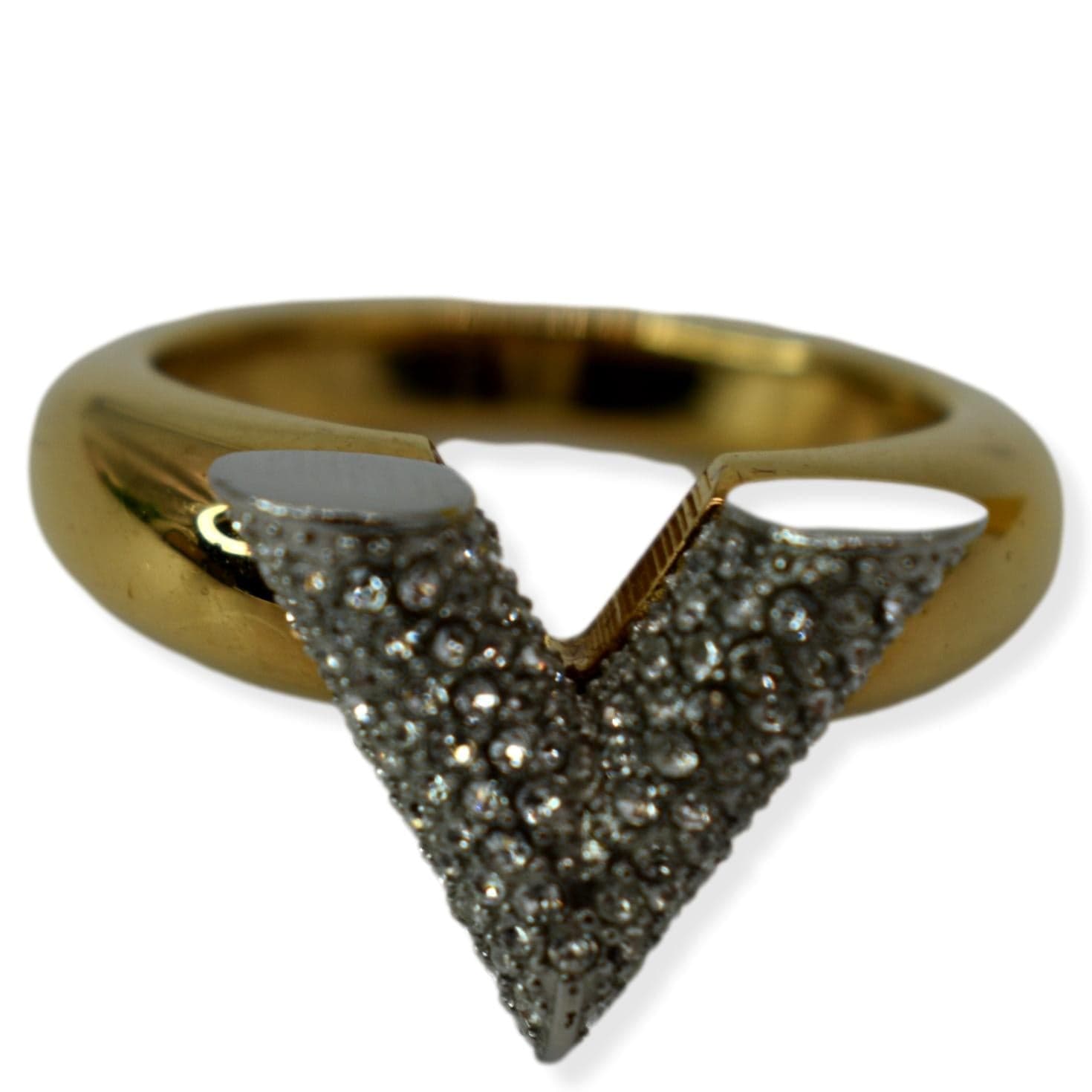 Essential v ring Louis Vuitton Gold size 4 ½ US in Metal - 11996541
