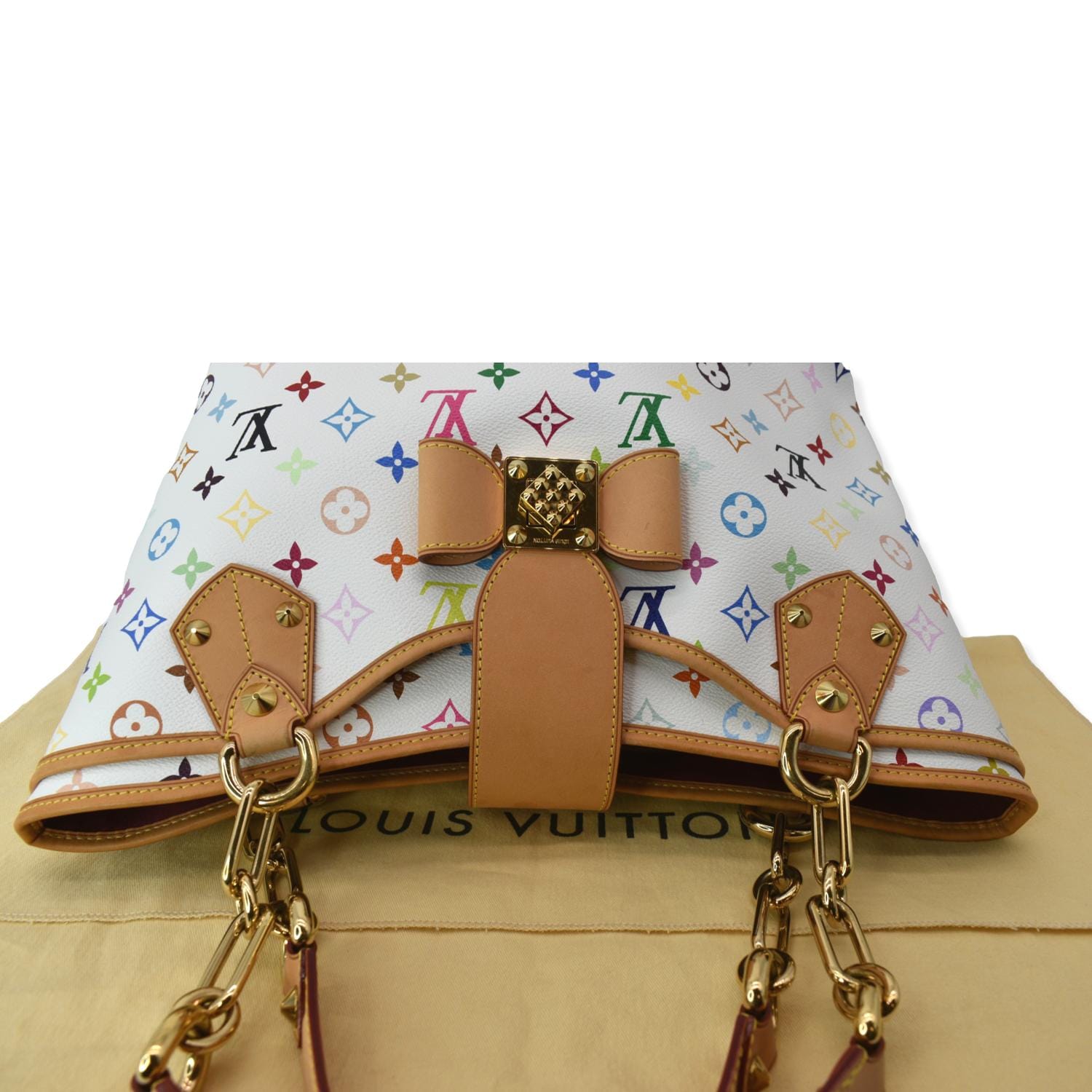 Louis Vuitton White Multicolor Monogram Canvas Annie GM Bag For Sale at  1stDibs