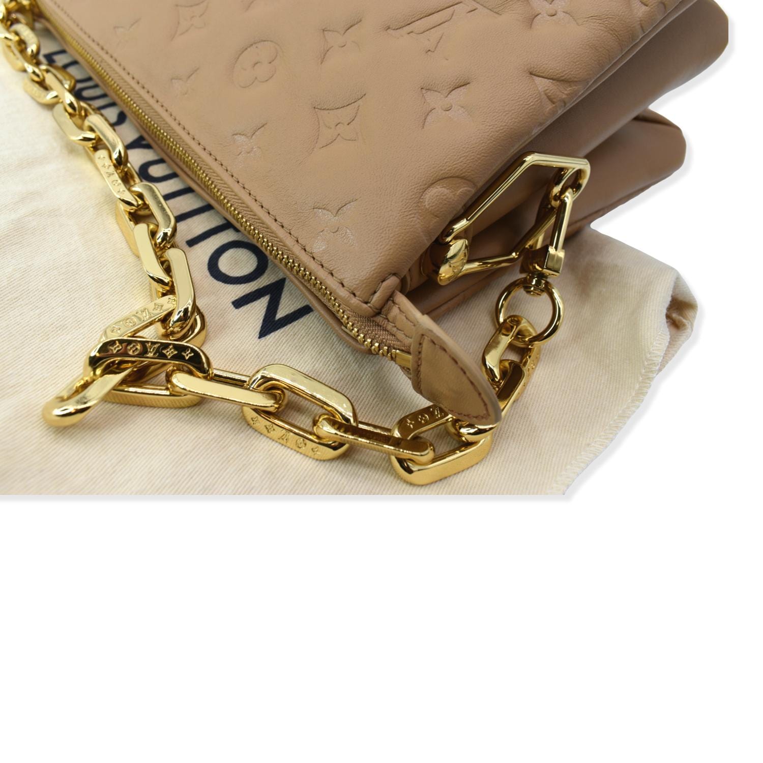 Louis Vuitton Camel Monogram Leather Coussin Pochette Bag Louis Vuitton