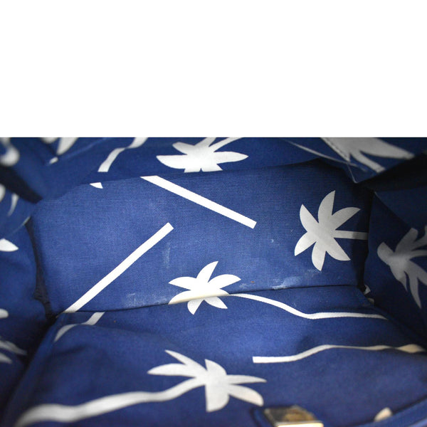 MCM Medium Palm Tree Visetos Coated Canvas Backpack Blue