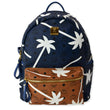 MCM Medium Palm Tree Visetos Coated Canvas Backpack Blue