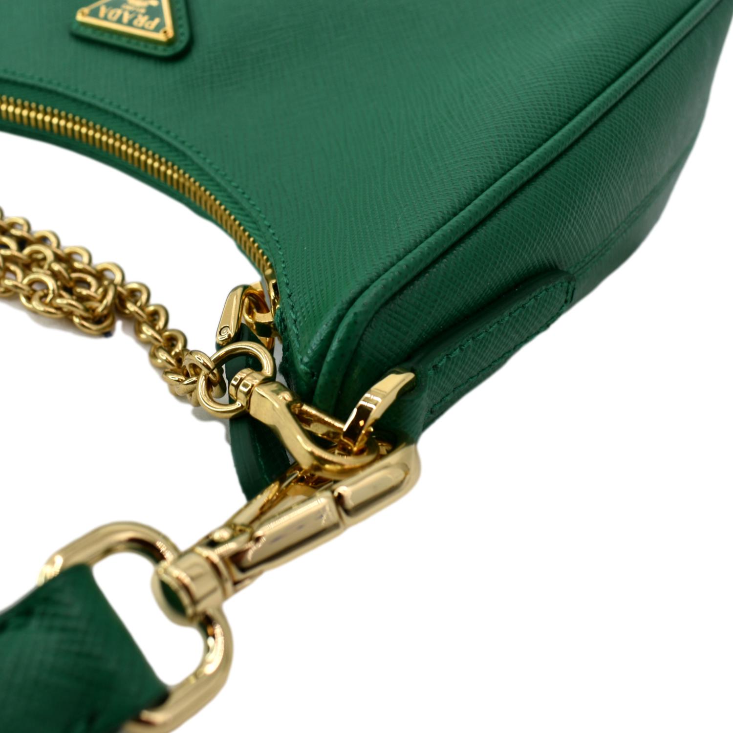 Prada Green Saffiano Lux Leather Re-Edition 2005 Shoulder Bag – STYLISHTOP