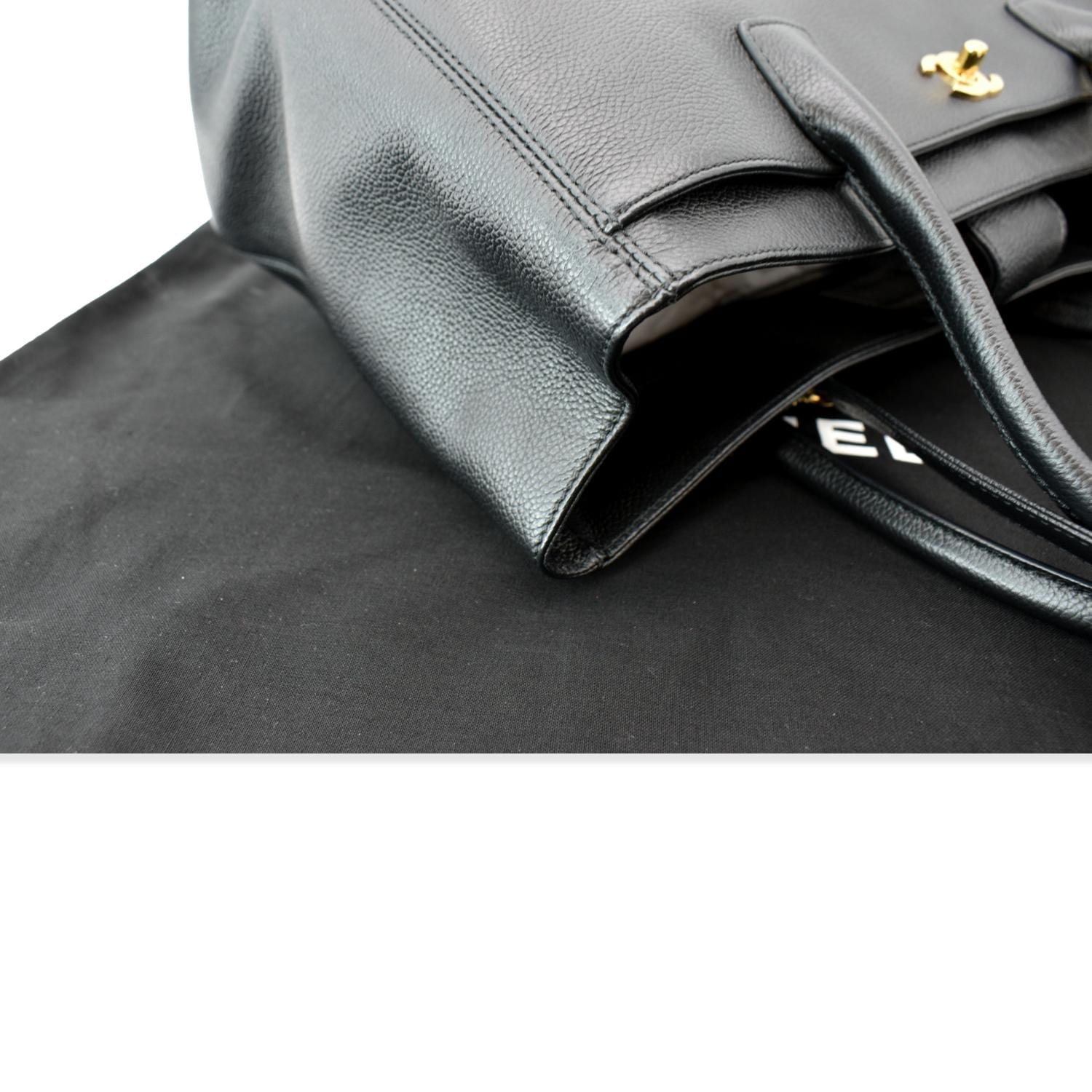 Executive Cerf Tote with Strap Black