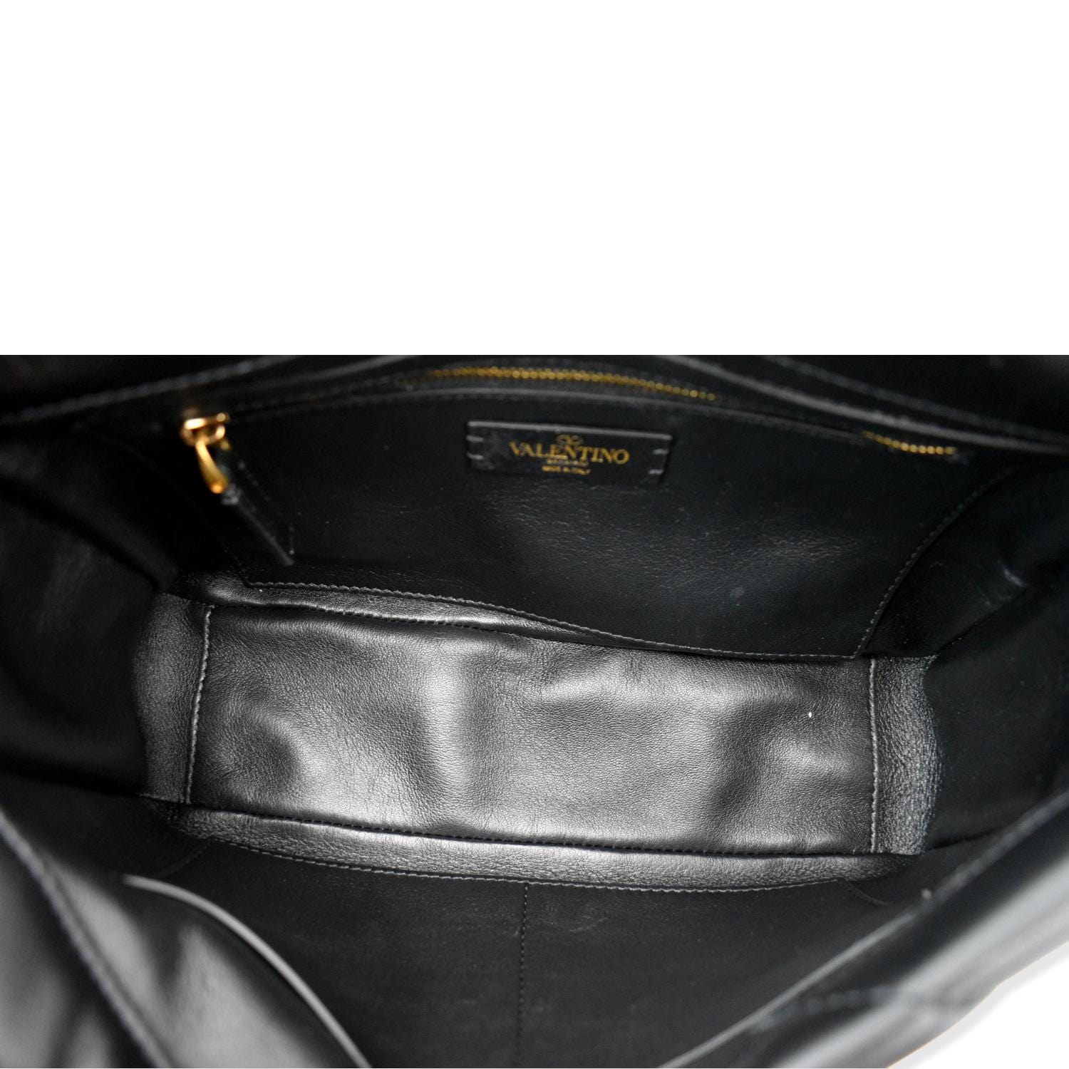 Roman Stud Small Leather Tote Bag in White - Valentino Garavani