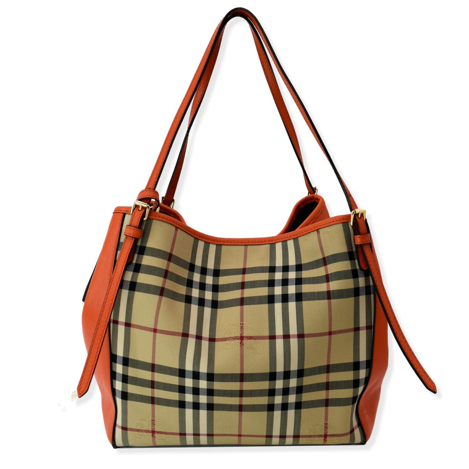 New Authentic Burberry Canterbury House Check & Leather Tote