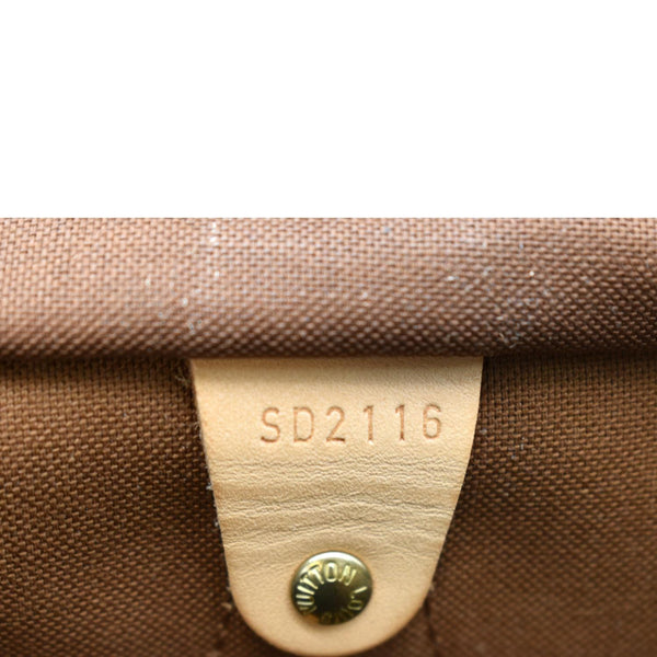 LOUIS VUITTON  Speedy 35 Monogram Canvas Satchel Bag Brown