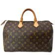 LOUIS VUITTON  Speedy 35 Monogram Canvas Satchel Bag Brown