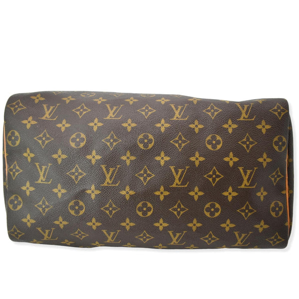 LOUIS VUITTON  Speedy 35 Monogram Canvas Satchel Bag Brown