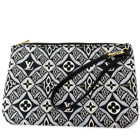 LOUIS VUITTON Since 1854 Neverfull Jacquard Wristlet Pouch Grey