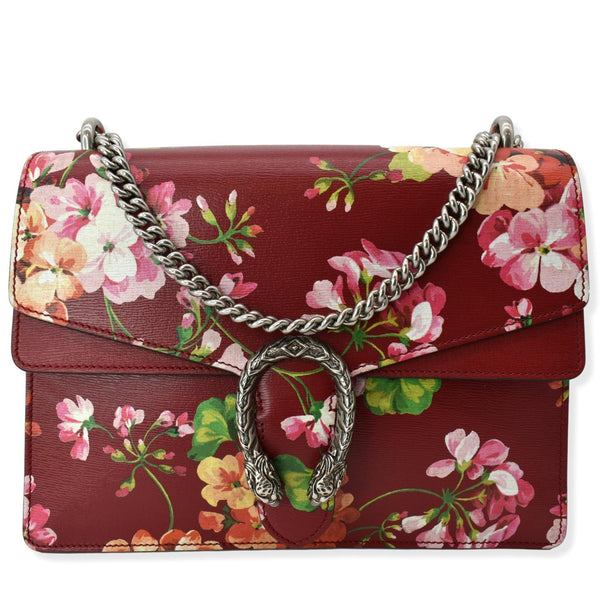 GUCCI Dionysus Floral Blooms Leather Shoulder Bag Red 400235