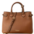 Burberry Banner Medium House Check Tote Bag Tan - DDH