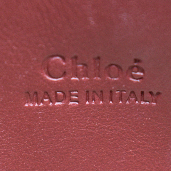 CHLOE Mini Faye Suede Calfskin Leather Shoulder Bag Red