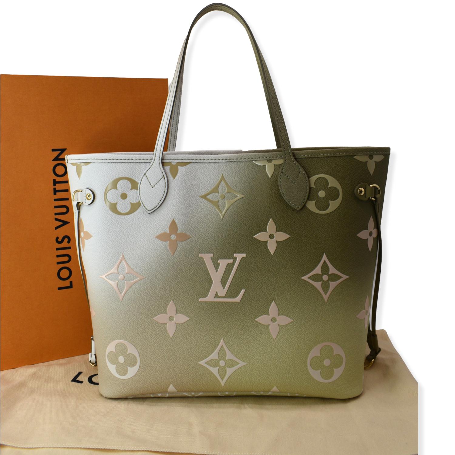 Louis Vuitton Neverfull MM Monogram Beige in Coated Canvas/Leather