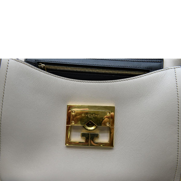 Givenchy Mystic Small Leather Top Handle Shoulder Bag White