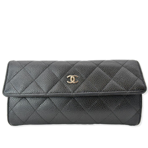 CHANEL Lambskin Quilted CC Hook Card Holder So Black 887966