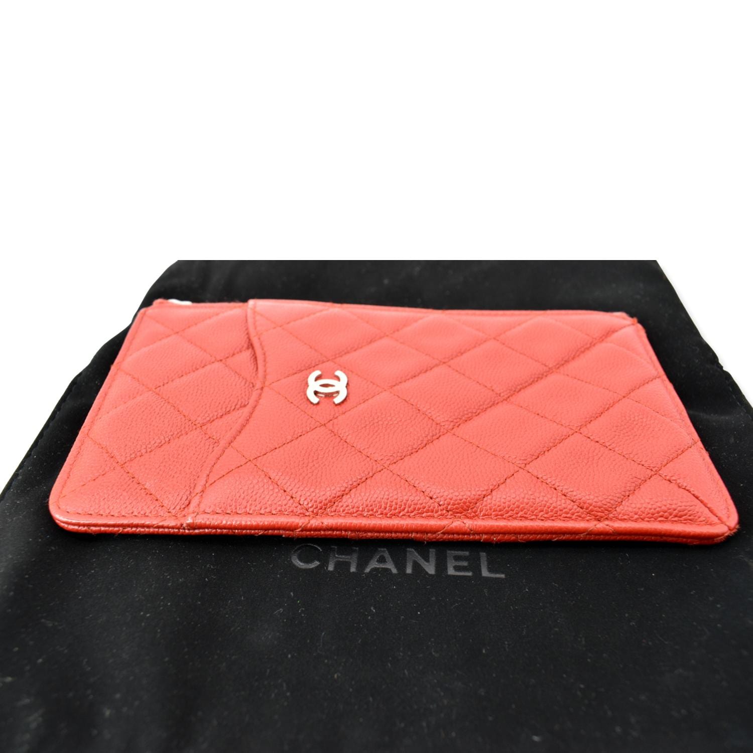CHANEL Classic Small Flap Wallet Red Caviar Red Leather CC Logo cocomark  Boxed