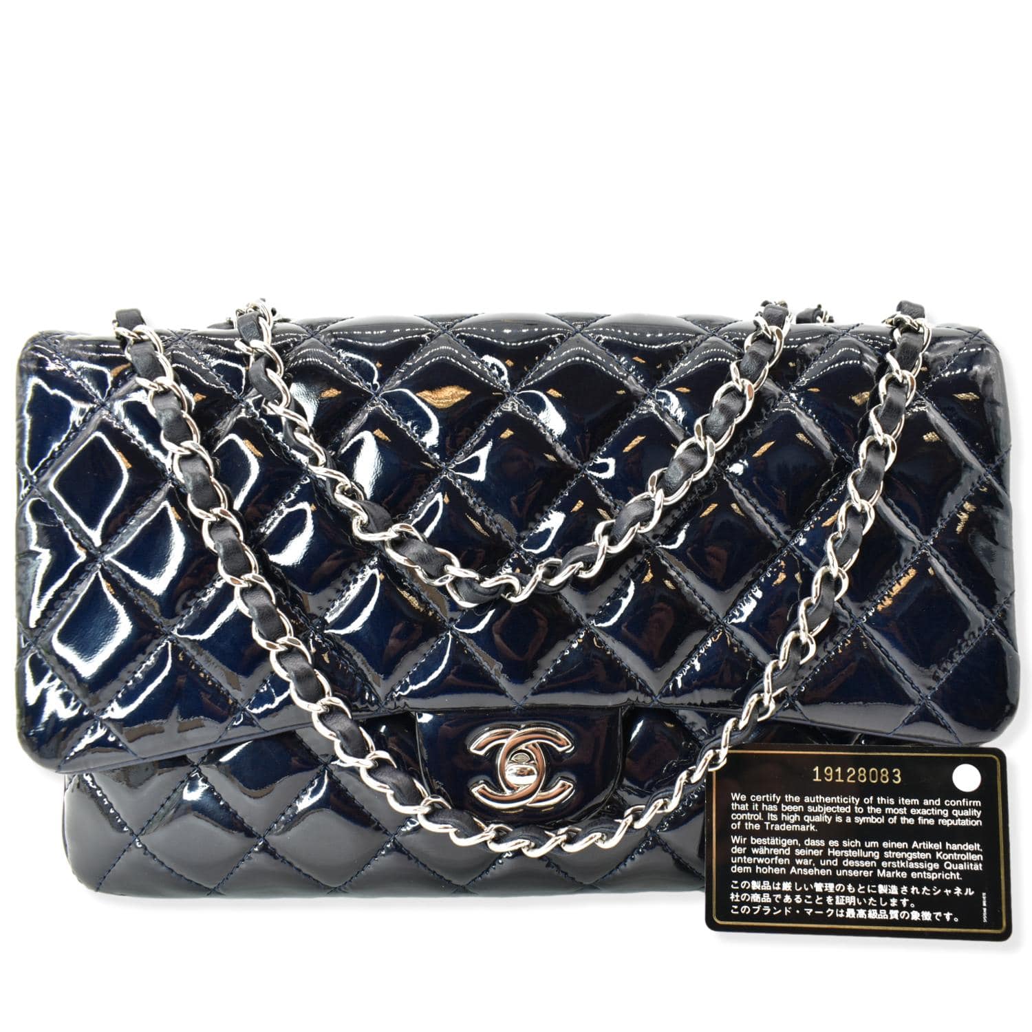 Chanel Black Glazed Calfskin Medium Boy Bag Ruthenium Hardware, 2015