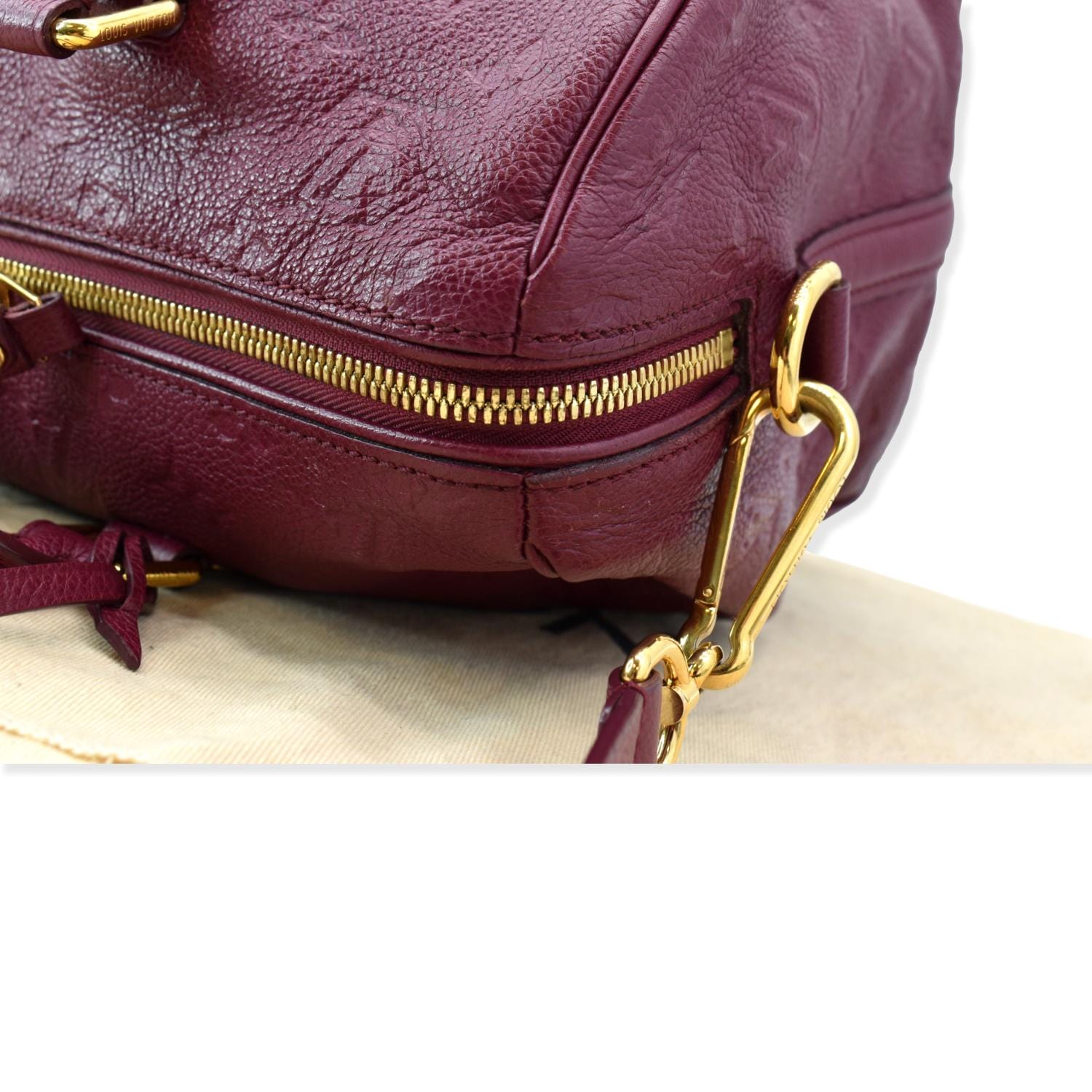 Speedy bandoulière cloth handbag Louis Vuitton Orange in Cloth - 24703882