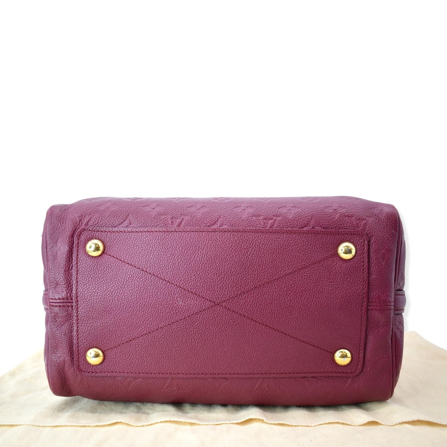 Louis Vuitton Burgundy Wool And Leather Sunshine Express Speedy 30