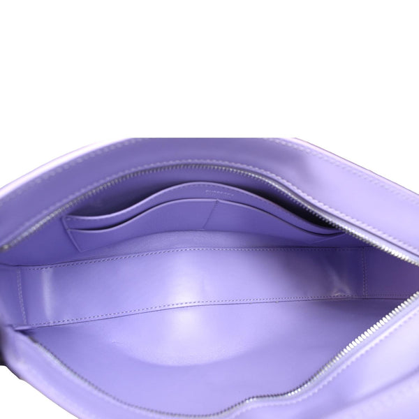Burberry Icon Medium TB Leather Shoulder Bag Soft Violet - Inside