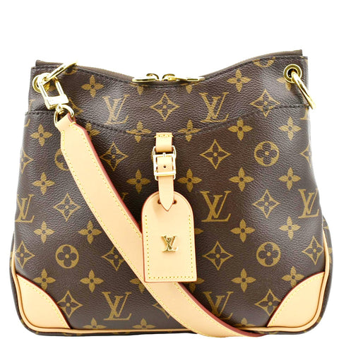 LOUIS VUITTON Odeon PM Monogram Canvas Crossbody Bag Natural