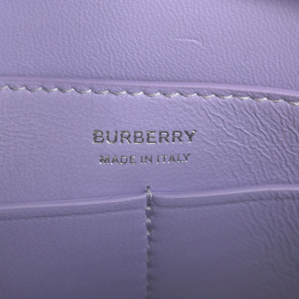 Burberry Icon Medium TB Leather Shoulder Bag Soft Violet - Made In Italy