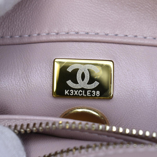 CHANEL Mini Flap Quilted Leather Shoulder Bag Light Pink