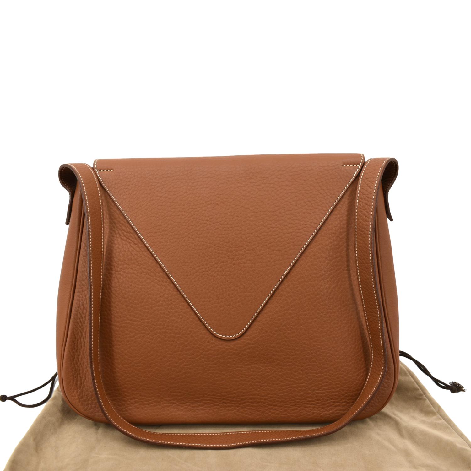 Hermes Christie Rhone Flap Leather Shoulder Bag
