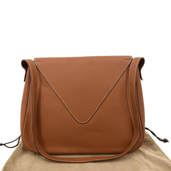 Hermes Christie Rhone Flap Leather Shoulder Bag - Back